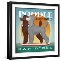 Double Poodle Paddle Board-Ryan Fowler-Framed Art Print