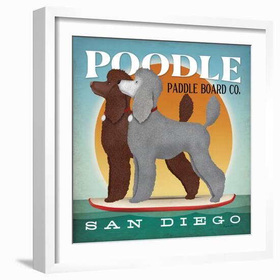 Double Poodle Paddle Board-Ryan Fowler-Framed Art Print