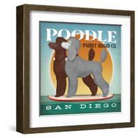 Double Poodle Paddle Board-Ryan Fowler-Framed Art Print