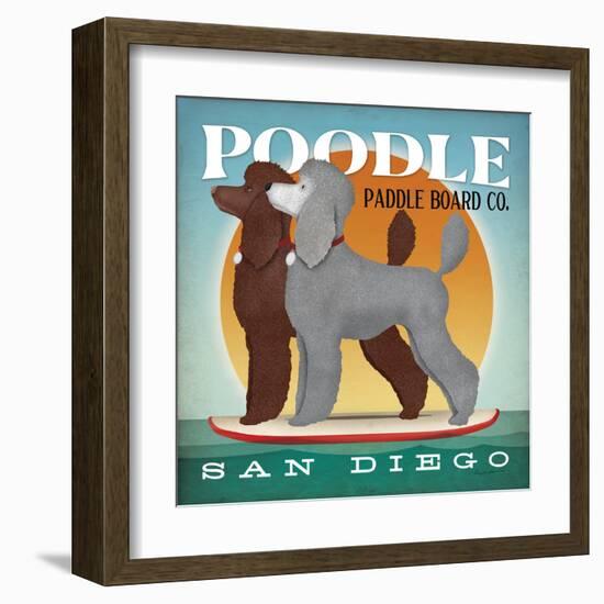 Double Poodle Paddle Board-Ryan Fowler-Framed Art Print