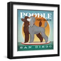 Double Poodle Paddle Board-Ryan Fowler-Framed Art Print