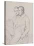 Double portrait d'Hyppolyte et Paul Flandrin-Hippolyte Flandrin-Stretched Canvas