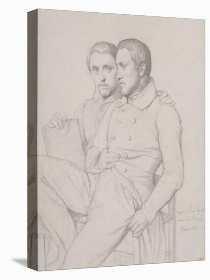 Double portrait d'Hyppolyte et Paul Flandrin-Hippolyte Flandrin-Stretched Canvas