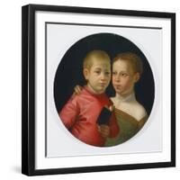 Double Portrait of a Boy and Girl of the Attavanti Family, C.1580-Sofonisba Anguissola-Framed Giclee Print