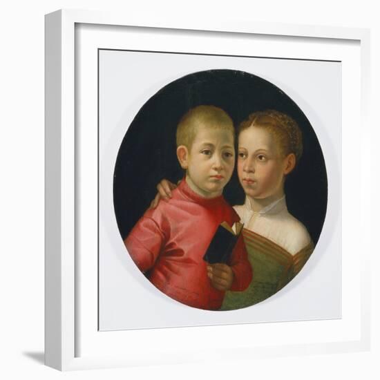 Double Portrait of a Boy and Girl of the Attavanti Family, C.1580-Sofonisba Anguissola-Framed Giclee Print