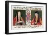 Double Portrait of Elizabeth of York and Henry VII Holding the White Rose of York-Sarah Countess Of Essex-Framed Giclee Print