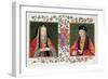 Double Portrait of Elizabeth of York and Henry VII Holding the White Rose of York-Sarah Countess Of Essex-Framed Giclee Print