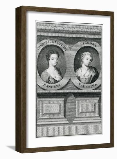 Double Portrait of Francesca Cuzzoni (1696-1778) and Faustina Bordoni (1697-1781)-Enoch Seeman-Framed Giclee Print