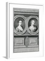 Double Portrait of Francesca Cuzzoni (1696-1778) and Faustina Bordoni (1697-1781)-Enoch Seeman-Framed Giclee Print