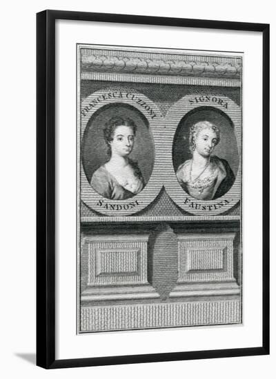 Double Portrait of Francesca Cuzzoni (1696-1778) and Faustina Bordoni (1697-1781)-Enoch Seeman-Framed Giclee Print