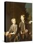 Double Portrait of Henry Penruddocke Wyndham and his Brother Wandham-Joseph Highmore-Stretched Canvas