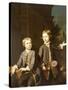 Double Portrait of Henry Penruddocke Wyndham and his Brother Wandham-Joseph Highmore-Stretched Canvas