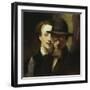 Double-Portrait of Marées / Lenbach, 1863-Hans Marées-Framed Giclee Print