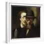 Double-Portrait of Marées / Lenbach, 1863-Hans Marées-Framed Giclee Print