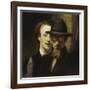 Double-Portrait of Marées / Lenbach, 1863-Hans Marées-Framed Giclee Print