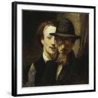 Double-Portrait of Marées / Lenbach, 1863-Hans Marées-Framed Giclee Print