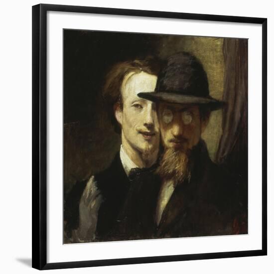 Double-Portrait of Marées / Lenbach, 1863-Hans Marées-Framed Giclee Print