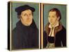 Double Portrait of Martin Luther and Katherin Von Bora, 1529 (Oil on Panel)-Lucas Cranach the Elder-Stretched Canvas