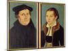 Double Portrait of Martin Luther and Katherin Von Bora, 1529 (Oil on Panel)-Lucas Cranach the Elder-Mounted Giclee Print