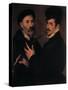 Double Portrait of Musicians, 1579-Bartolomeo Passerotti-Stretched Canvas