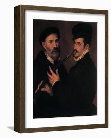 Double Portrait of Musicians, 1579-Bartolomeo Passerotti-Framed Giclee Print