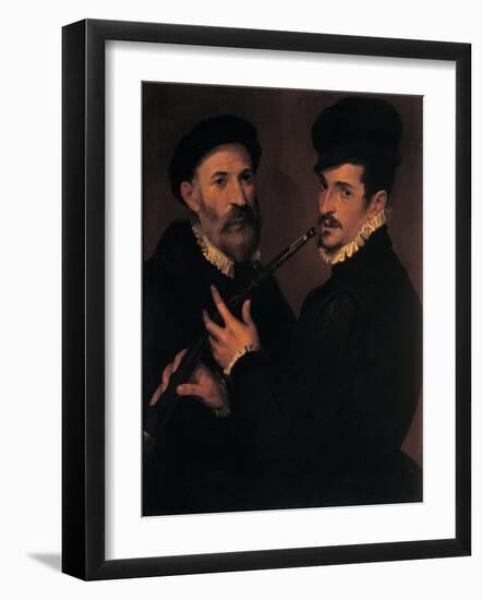 Double Portrait of Musicians, 1579-Bartolomeo Passerotti-Framed Giclee Print