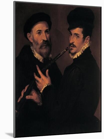 Double Portrait of Musicians, 1579-Bartolomeo Passerotti-Mounted Giclee Print