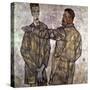 Double Portrait of Otto and Heinrich Benesch-Egon Schiele-Stretched Canvas