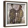 Double Portrait of Otto and Heinrich Benesch-Egon Schiele-Framed Giclee Print