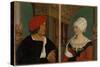 Double Portrait of the Basel Mayor Jacob Meyer Zum Hasen and His Wife Dorothea Kannengiesser, 1516-Hans Holbein the Younger-Stretched Canvas