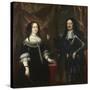 Double Portrait of the Grand Duke Ferdinand II of Tuscany and His Wife Vittoria Della Rovere, 1660S-Justus Sustermans-Stretched Canvas