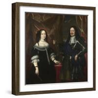 Double Portrait of the Grand Duke Ferdinand II of Tuscany and His Wife Vittoria Della Rovere, 1660S-Justus Sustermans-Framed Giclee Print