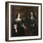 Double Portrait of the Grand Duke Ferdinand II of Tuscany and His Wife Vittoria Della Rovere, 1660S-Justus Sustermans-Framed Giclee Print