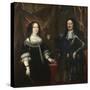 Double Portrait of the Grand Duke Ferdinand II of Tuscany and His Wife Vittoria Della Rovere, 1660S-Justus Sustermans-Stretched Canvas