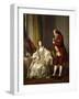 Double Portrait of the Marquis and Marquise de Marigny-Louis Michel Loo-Framed Giclee Print