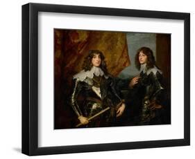 Double Portrait of the Palatine Princes Karl Ludwig I, Elector and His Brother Robert (1619-1682)-Sir Anthony Van Dyck-Framed Giclee Print