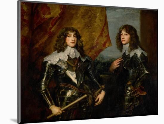 Double Portrait of the Palatine Princes Karl Ludwig I, Elector and His Brother Robert (1619-1682)-Sir Anthony Van Dyck-Mounted Giclee Print