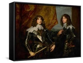 Double Portrait of the Palatine Princes Karl Ludwig I, Elector and His Brother Robert (1619-1682)-Sir Anthony Van Dyck-Framed Stretched Canvas