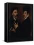 Double Portrait with a Cornet Player (Doppio Ritratto Con Suonatore Di Cornetto)-Bartolomeo Passarotti or Passerotti-Framed Stretched Canvas