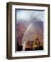 Double Rainbow Forms at Hopi Point, after a Rain Shower at Grand Canyon National Park in Arizona-null-Framed Photographic Print