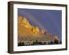 Double Rainbow over a Rock Formation Near Smith Rocks State Park, Bend, Central Oregon, Usa-Janis Miglavs-Framed Photographic Print