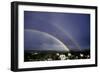 Double Rainbow Over a Town-Pekka Parviainen-Framed Photographic Print