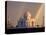 Double Rainbow over Taj Mahal Mausoleum, Agra, India-Jaynes Gallery-Stretched Canvas