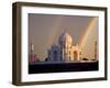 Double Rainbow over Taj Mahal Mausoleum, Agra, India-Jaynes Gallery-Framed Photographic Print