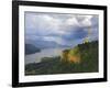 Double Rainbow over Vista House-Steve Terrill-Framed Photographic Print