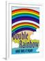 Double Rainbow What Does It Mean-null-Framed Art Print