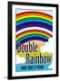 Double Rainbow What Does It Mean-null-Framed Art Print