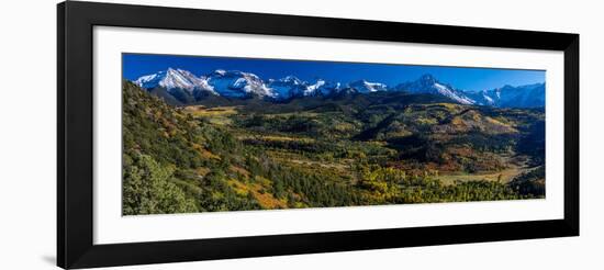 Double RL Ranch near Ridgway, Colorado USA with the Sneffels Range in the San Juan Mountains-null-Framed Photographic Print