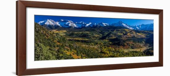 Double RL Ranch near Ridgway, Colorado USA with the Sneffels Range in the San Juan Mountains-null-Framed Photographic Print