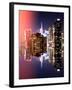 Double Sided and Instants of NY Series - Skyscrapers of Times Square in Manhattan Night-Philippe Hugonnard-Framed Photographic Print